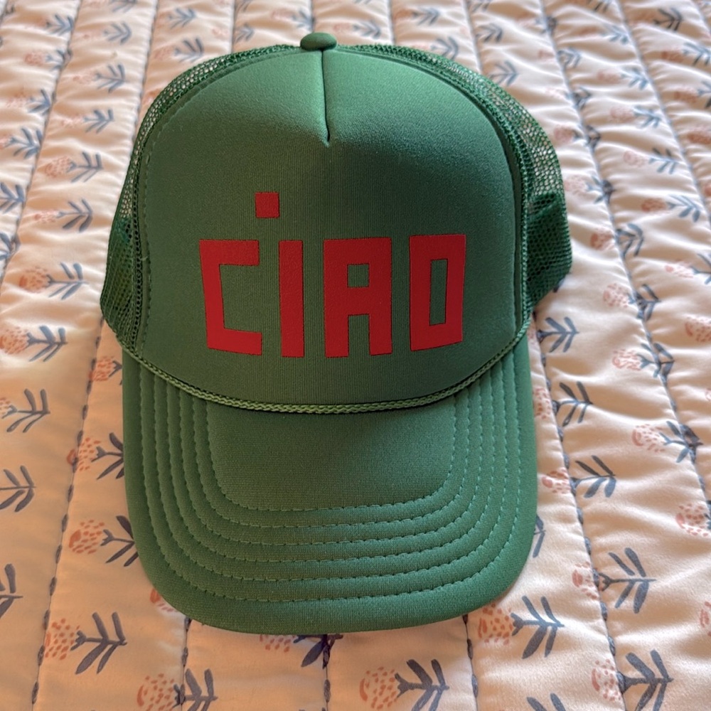 Clare V Green Ciao Trucker Hat